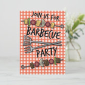 Uitnodiging voor zomertijd BBQ (Staand voorkant)