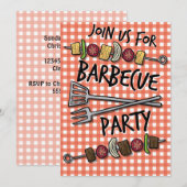 Uitnodiging voor zomertijd BBQ (Voorkant / Achterkant)