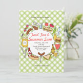 Uitnodiging voor zomervakantie (Staand voorkant)