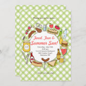 Uitnodiging voor zomervakantie (Voorkant / Achterkant)