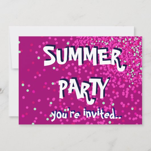 Uitnodiging voor zomervakantie (Voorkant)