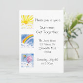 Uitnodiging voor zomervakantie (Staand voorkant)