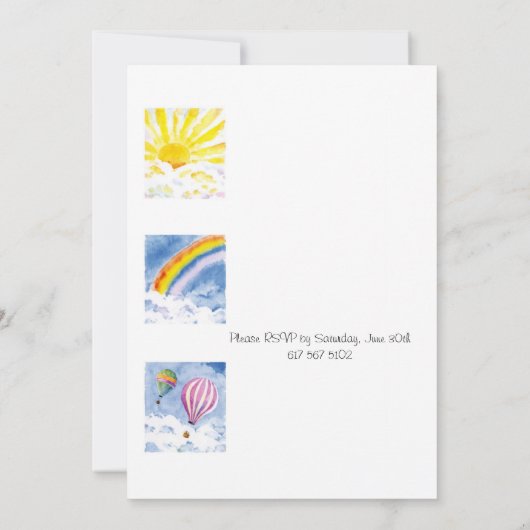 Uitnodiging voor zomervakantie (Achterkant)