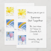 Uitnodiging voor zomervakantie (Voorkant / Achterkant)