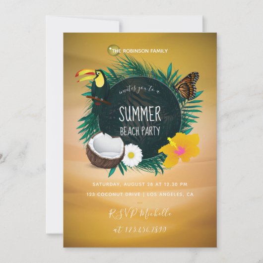 Uitnodiging voor zomervakantie (Voorkant)