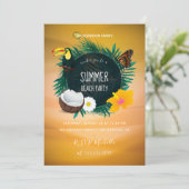 Uitnodiging voor zomervakantie (Staand voorkant)