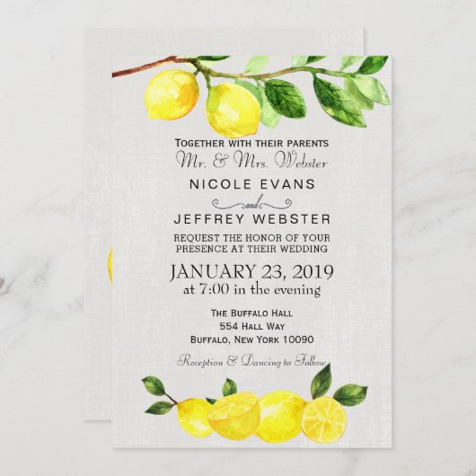 Uitnodiging voor zomerweddenschappen in het deelge (Voorkant / Achterkant)