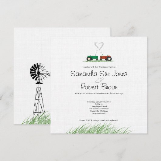 Uitnodiging voor zomerweduwen Boerderij (Voorkant / Achterkant)