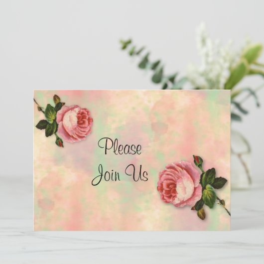 Uitnodiging voor zomerweduwen Roos (Staand voorkant)