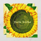  uitnodiging voor zonnebloemen (Voorkant / Achterkant)