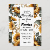 Uitnodiging voor zonnebloempatch (Voorkant / Achterkant)