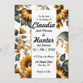 Uitnodiging voor zonnebloempatch (Voorkant / Achterkant)