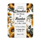 Uitnodiging voor zonnebloempatch magneet (Verticaal)