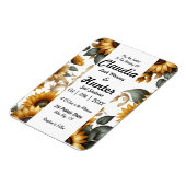 Uitnodiging voor zonnebloempatch magneet (Linkerzijde)