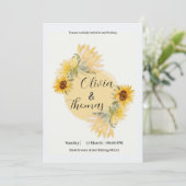 uitnodiging voor zonnebloempitten moderne (Staand voorkant)