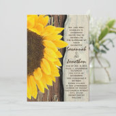 uitnodiging voor zonnebloempjes (Staand voorkant)