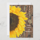  uitnodiging voor zonnebloempjes (Achterkant)