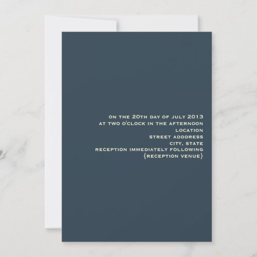 Uitnodiging voor zonnebloempjes - van Bride & Groo (Achterkant)