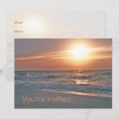 Uitnodiging voor zonsopgang aan het strand (met tw (Voorkant / Achterkant)