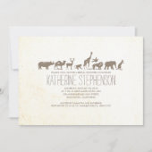 Uitnodiging voor Zoo Safari Bridal Shower (Voorkant)