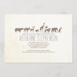 Uitnodiging voor Zoo Safari Bridal Shower