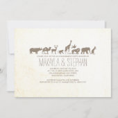 Uitnodiging voor Zoo Safari Engagement Party (Voorkant)