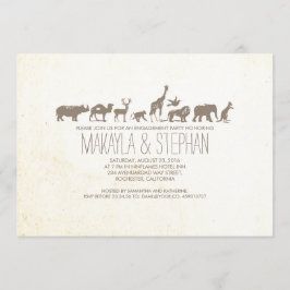 Uitnodiging voor Zoo Safari Engagement Party