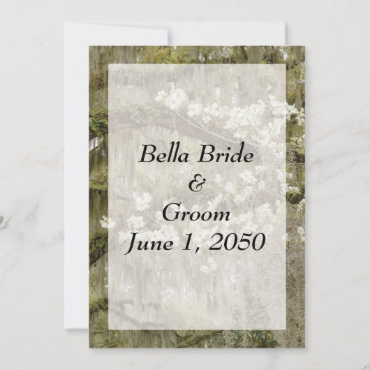 Uitnodiging voor Zuid-Charm Wedding (Achterkant)