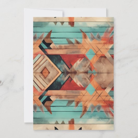 Uitnodiging voor Zuidwest-Azteekse bruidsdouche (Achterkant)