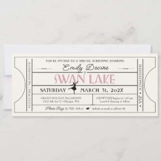 Uitnodiging voor Zwanenmeer Verjaardagsfeest Ticke