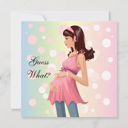 Uitnodiging voor zwangerschapsaankondiging (Voorkant)