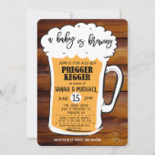 Uitnodiging voor zwangerschapsfeestje met bier (Voorkant)