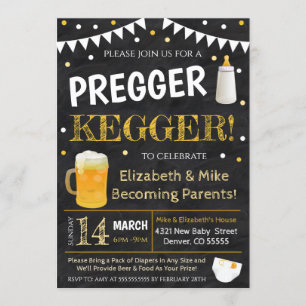 Uitnodiging voor zwangerschapsfeestje voor 'Pregge