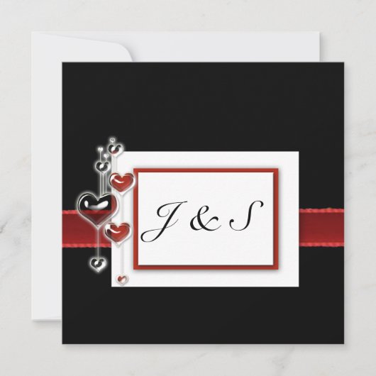 uitnodiging voor zwart en rood (Voorkant)