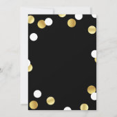 Uitnodiging voor zwart goud afstudeerfeest (Achterkant)