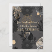 Uitnodiging voor zwart/goudweddenschappen (Achterkant)