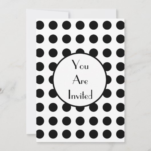 Uitnodiging voor zwart-wit feest (Achterkant)