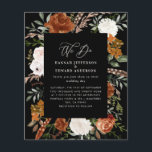 Uitnodiging voor zwarte botanische bruiloft flyer<br><div class="desc">Een budgetvriendelijke waterverf voor de bloemetjesbruiloft en een gedetailleerde kaart. Met prachtige roest,  terracotta,  wazige roze,  zwarte en groene pasta's met de waterverf eucalyptus. Deze moderne huwelijksuitnodiging zal zeker de stijl bepalen voor je grote dag.</div>