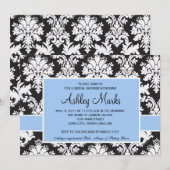 Uitnodiging voor zwarte en blauwe vraag (Voorkant / Achterkant)