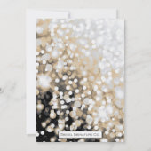 Uitnodiging voor zwarte en gouden bruiloft (Achterkant)