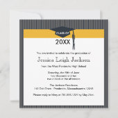 Uitnodiging voor zwarte en goudkleurige kap (Voorkant)