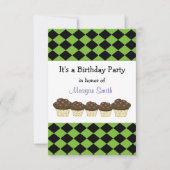 Uitnodiging voor zwarte en groene diamanten (Voorkant)