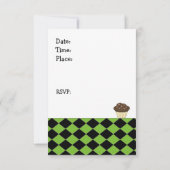 Uitnodiging voor zwarte en groene diamanten (Achterkant)