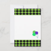 Uitnodiging voor zwarte en groene diamanten (Achterkant)