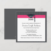 Uitnodiging voor zwarte en roze gradatie (Voorkant / Achterkant)