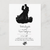 Uitnodiging voor zwarte en witte bruiloft (Voorkant)