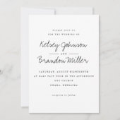 Uitnodiging voor zwarte en witte bruiloft (Voorkant)