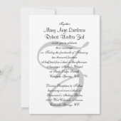 Uitnodiging voor zwarte en witte bruiloft | Initia (Achterkant)