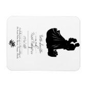 Uitnodiging voor zwarte en witte bruiloft magneet (Horizontaal)