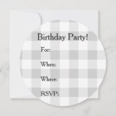 Uitnodiging voor zwarte en witte buffels (Achterkant)